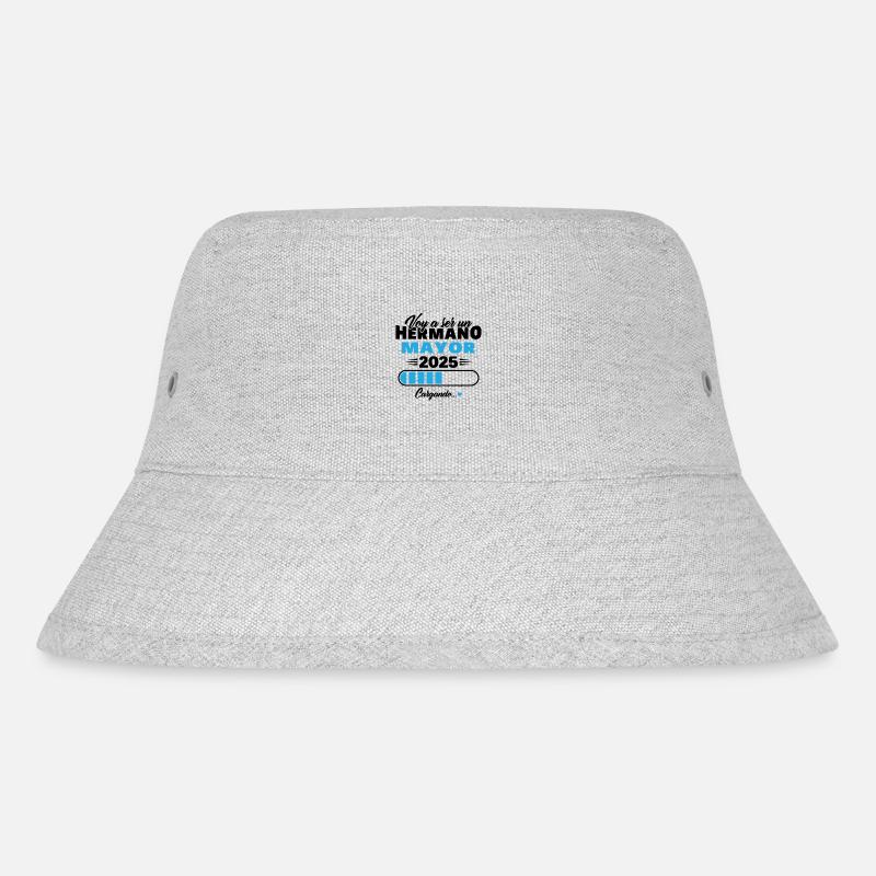 Ich werde 2025 ein großer Bruder sein - Stanley/Stella recycelter Bucket Hat - Grau meliert
