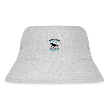 Zum Reiten Geboren Schule Gezwungen Pferd - Stanley/Stella recycelter Bucket Hat - Grau meliert - Vorne