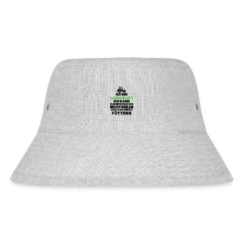 Ich bin Landwirt Landwirtschaft Landwirt Traktor - Stanley/Stella recycelter Bucket Hat - Grau meliert - Vorne