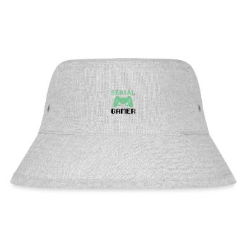 Serial Gamer Humor Console Video Games Teen Geek - Stanley/Stella Recycled Bucket Hat - heather grey - Front