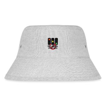 Die Ampel muss weg - Stanley/Stella recycelter Bucket Hat - Grau meliert - Vorne