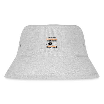 Kettensäge Holzfäller Waldarbeiter Wald Forstwirt - Stanley/Stella recycelter Bucket Hat - Grau meliert - Vorne