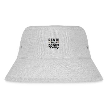 Rente 2024 ich habe fertig Ruhestand 2024 - Stanley/Stella recycelter Bucket Hat - Grau meliert - Vorne