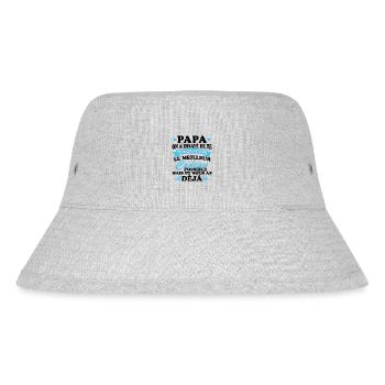 Dad Father's Day Gift World's Best Dad - Stanley/Stella Recycled Bucket Hat - heather grey - Front