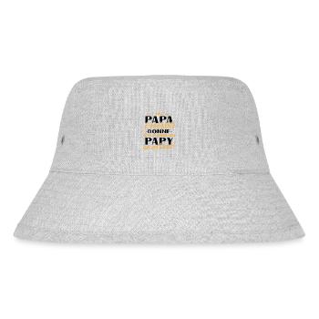 Ein toller Papa - Außergewöhnliches Opa-Geschenk - Stanley/Stella recycelter Bucket Hat - Grau meliert - Vorne