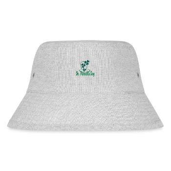 Shamrock Hut St.Patrick 's Tag-6 - Stanley/Stella recycelter Bucket Hat - Grau meliert - Vorne