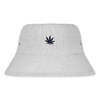 Weed 3D Effekt - Stanley/Stella recycelter Bucket Hat - Grau meliert - Vorne