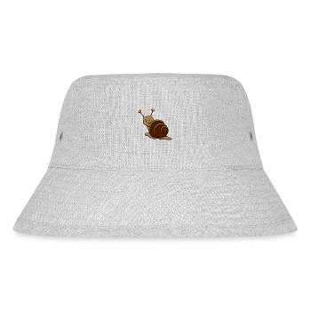 Schnecke lustig zwinkern - Stanley/Stella recycelter Bucket Hat - Grau meliert - Vorne