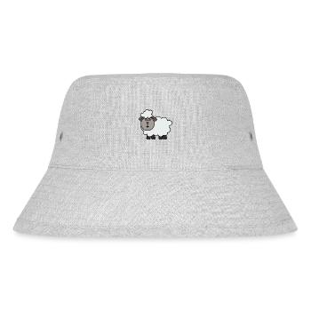Lustiges Schaf Cartoon Geschenkidee - Stanley/Stella recycelter Bucket Hat - Grau meliert - Vorne