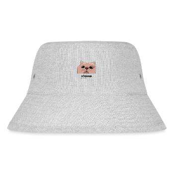 whazzup Katze - Stanley/Stella recycelter Bucket Hat - Grau meliert - Vorne