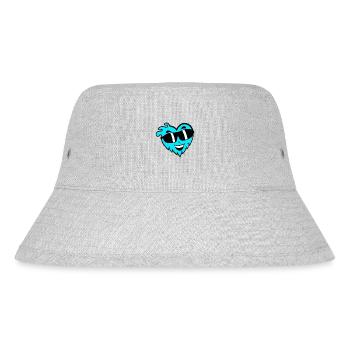 Cool heart with sunglasses Valentine's DayCool He - Stanley/Stella Recycled Bucket Hat - heather grey - Front