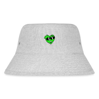 Cool heart with sunglasses Valentine's Day - Stanley/Stella Recycled Bucket Hat - heather grey - Front
