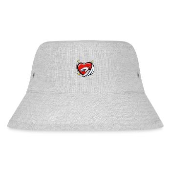 Herz zur Hand - Stanley/Stella recycelter Bucket Hat - Grau meliert - Vorne