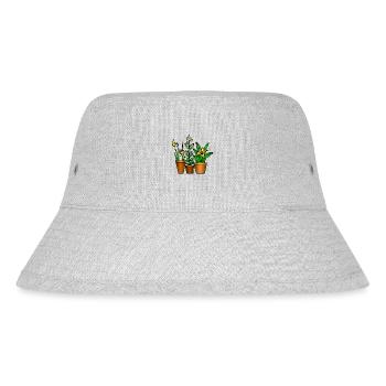 Blumen - Stanley/Stella recycelter Bucket Hat - Grau meliert - Vorne