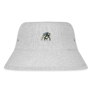 Turtle with equipment dives in the sea - Stanley/Stella Recycled Bucket Hat - heather grey - Front