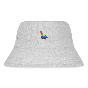 Rainbow Dinosaur, Dino, Pride, LGBTQ+ - Stanley/Stella recycelter Bucket Hat - Grau meliert - Vorne