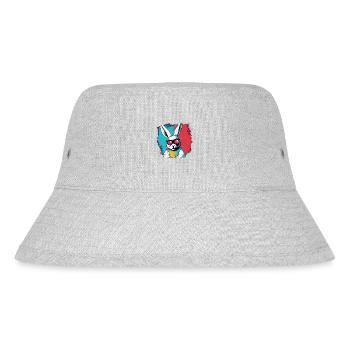 Iko das verrückte Kaninchen - Stanley/Stella recycelter Bucket Hat - Grau meliert - Vorne