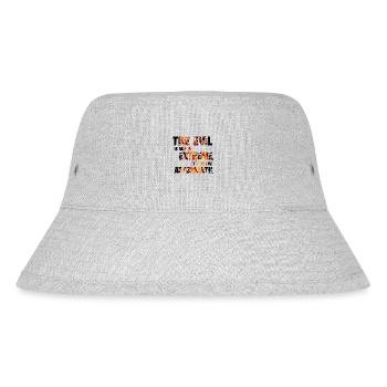 Das Böse ist nicht in Extremen, es liegt in den Nachwirkungen - Stanley/Stella recycelter Bucket Hat - Grau meliert - Vorne