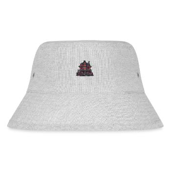 Halloween Horror Haus - Stanley/Stella recycelter Bucket Hat - Grau meliert - Vorne