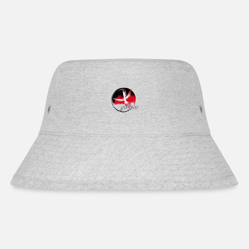 get free Friedenstaube - Stanley/Stella recycelter Bucket Hat - Grau meliert