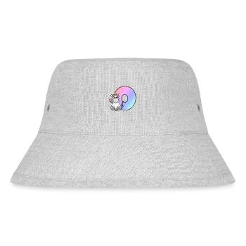 Unicorn Letter O - Stanley/Stella Recycled Bucket Hat - heather grey - Front