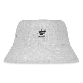 "Flieg, ich schaue"-Slogan mit Vogel - Stanley/Stella recycelter Bucket Hat - Grau meliert - Vorne