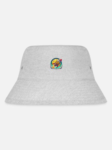 Auf zum Mond! 🚀 Bitcoin-Rakete - Stanley/Stella recycelter Bucket Hat - Grau meliert