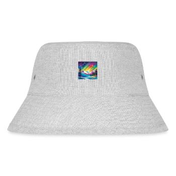Arktische Aurora - Stanley/Stella recycelter Bucket Hat - Grau meliert - Vorne