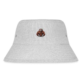 Bär Grizzly Gym Beast Martial Arts MMA - Stanley/Stella recycelter Bucket Hat - Grau meliert - Vorne