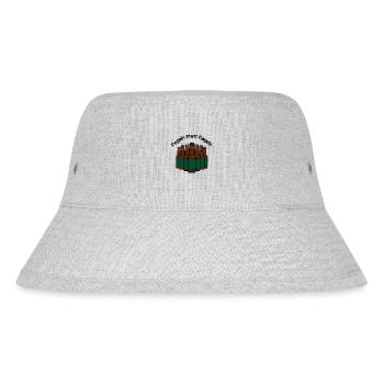 Bierflasche Pegeln statt Kegeln Saufen JGA - Stanley/Stella recycelter Bucket Hat - Grau meliert - Vorne