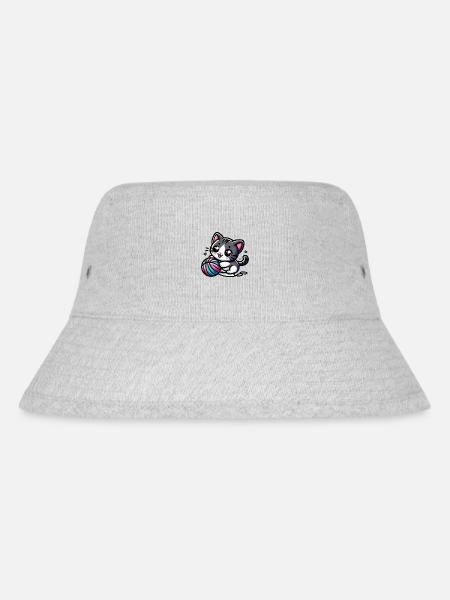 Cute Cat - Stanley/Stella Recycled Bucket Hat - heather grey