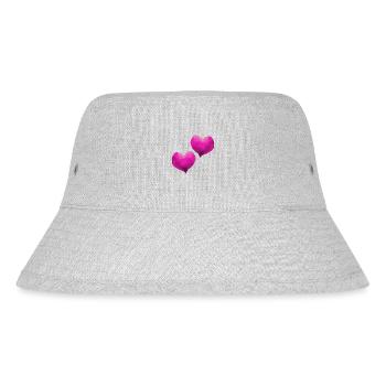 Herzen Love Verliebt Hochzeit - Stanley/Stella recycelter Bucket Hat - Grau meliert - Vorne