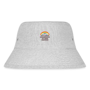 Regenbogen Poesie - Stanley/Stella recycelter Bucket Hat - Grau meliert - Vorne