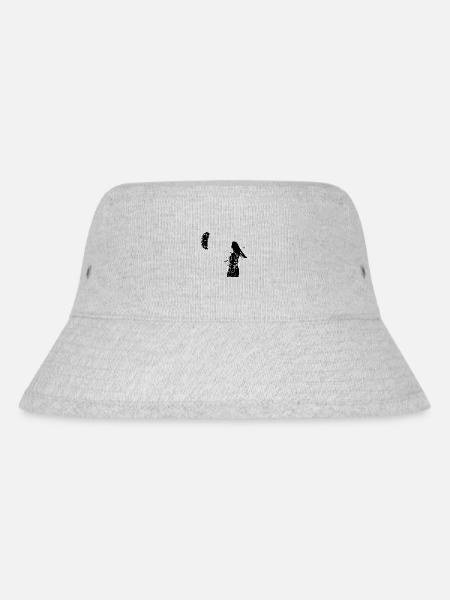 Kitegirl black and white - Stanley/Stella Recycled Bucket Hat - heather grey