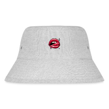 Schöne Lippen - unwiderstehliches Lächeln - Stanley/Stella recycelter Bucket Hat - Grau meliert - Vorne
