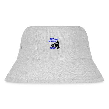 eat sleep motocross - Stanley/Stella recycelter Bucket Hat - Grau meliert - Vorne