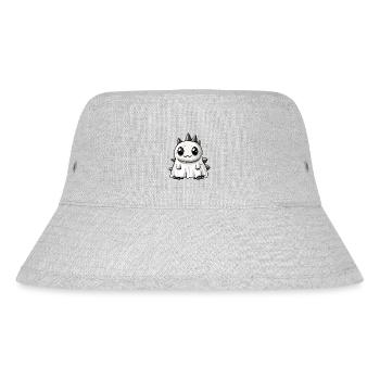 Dinosaur Stegosaurus Halloween Ghost - Stanley/Stella Recycled Bucket Hat - heather grey - Front