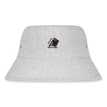 Schimpanse "auch mal albern sein..." - Stanley/Stella recycelter Bucket Hat - Grau meliert - Vorne
