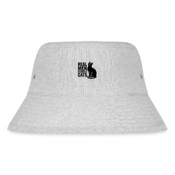 Real men cuddle cats! Cats Dad Kitten - Stanley/Stella Recycled Bucket Hat - heather grey - Front