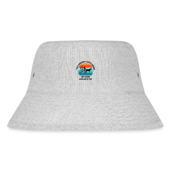 Kutscher Kutsche Pferdekutscher Kaffee - Stanley/Stella recycelter Bucket Hat - Grau meliert - Vorne