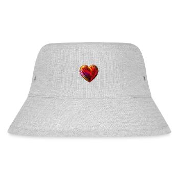 Heart for art lovers - Stanley/Stella Recycled Bucket Hat - heather grey - Front