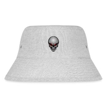 Totenschädel 004 - Stanley/Stella recycelter Bucket Hat - Grau meliert - Vorne