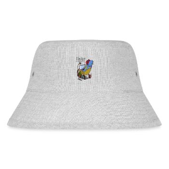 Hacker - Stanley/Stella recycelter Bucket Hat - Grau meliert - Vorne