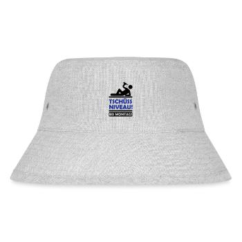 tschuess_niveau_2 - Stanley/Stella recycelter Bucket Hat - Grau meliert - Vorne