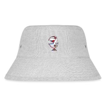Weißer Papagei - Stanley/Stella recycelter Bucket Hat - Grau meliert - Vorne