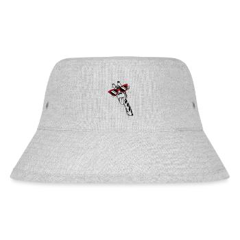 Giraffe mit Brille - Stanley/Stella recycelter Bucket Hat - Grau meliert - Vorne