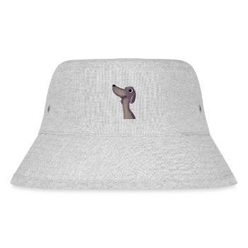 Lustiger Hund - Stanley/Stella recycelter Bucket Hat - Grau meliert - Vorne