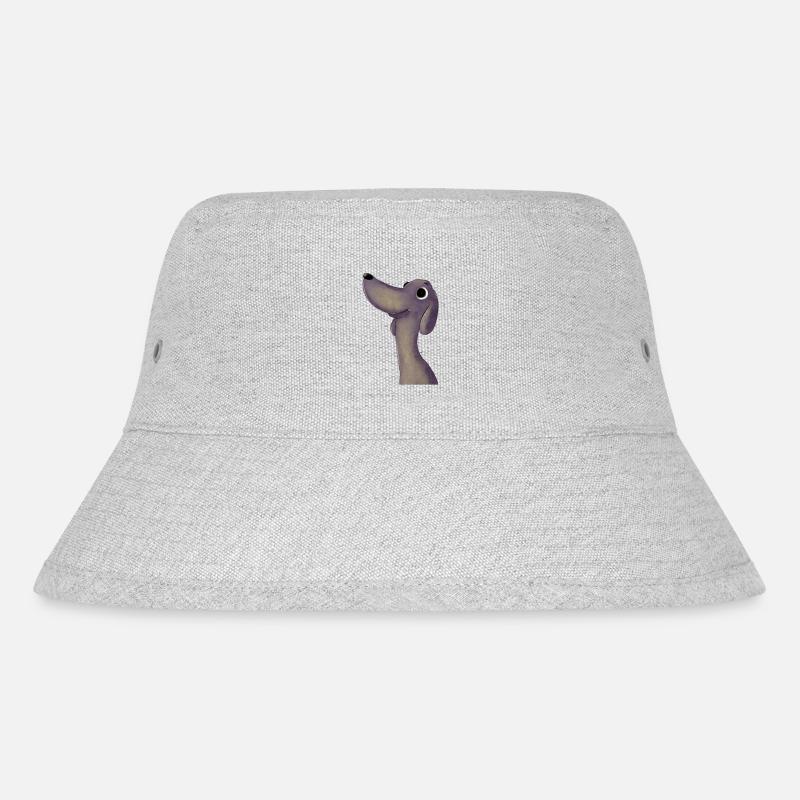Lustiger Hund - Stanley/Stella recycelter Bucket Hat - Grau meliert