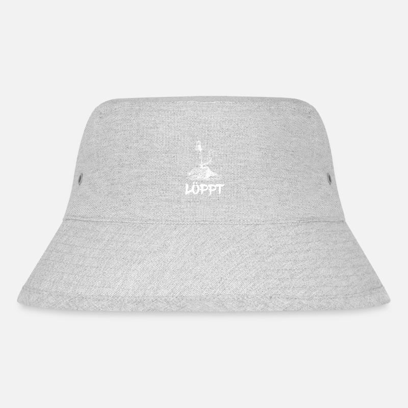 Löppt Möwe Leuchtturm Nordsee - Stanley/Stella recycelter Bucket Hat - Grau meliert