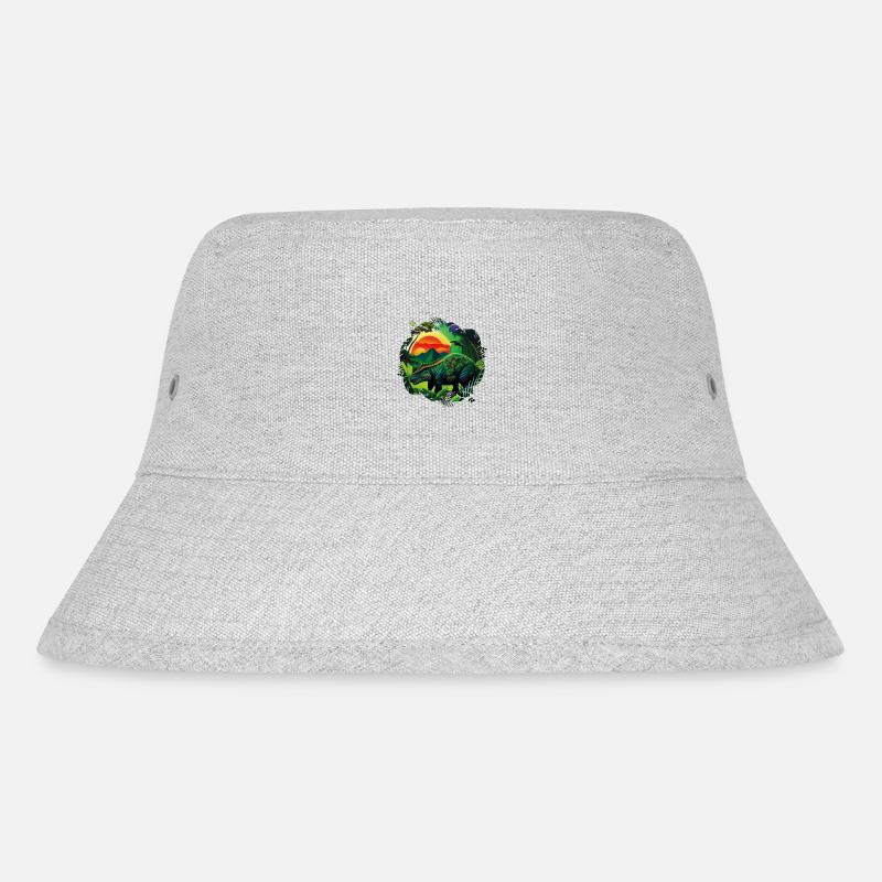 Jungle Rex - Stanley/Stella recycelter Bucket Hat - Grau meliert